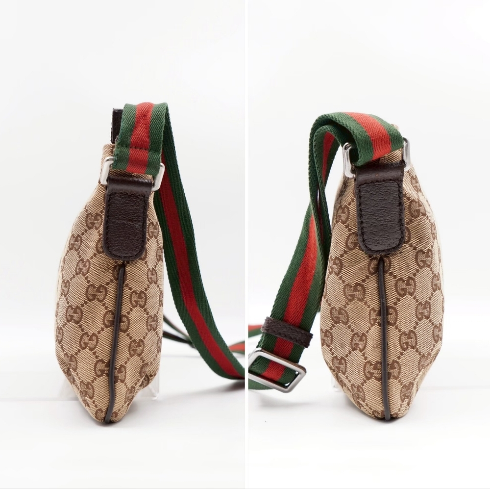 BN22 ❣️ GUCCI Monogram Web Flat Messenger Crossbody - Picture 7 of 13